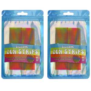 Textured Silicone Sensory Strips for Everyday Items, Assorted Colors, 2 Sets of 2