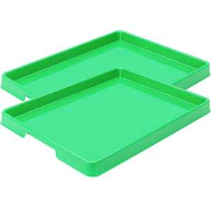 Washable Activity and Art Tray, Fits 9 x 12-Inch Paper, Green, 2-Pack