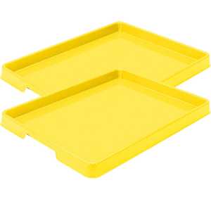 Washable Activity and Art Tray, Fits 9 x 12-Inch Paper, Yellow, 2-Pack