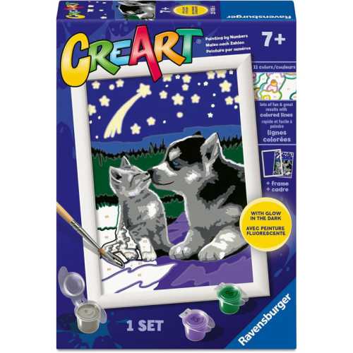 CreArt Moonlight Friends Paint by Numbers Kit for Kids Ages 7 and Up