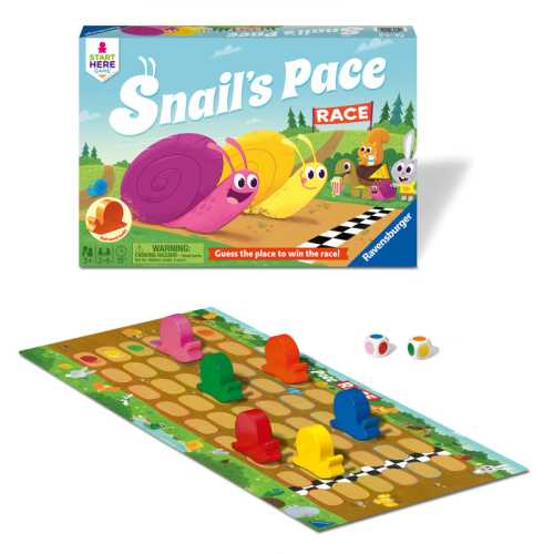Snail's Pace Race Cooperative Board Game for Kids Ages 3 and Up