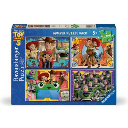 Toy Story 5, 4x100 Piece Jigsaw Puzzle Set