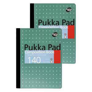 Metallic Composition Notebooks, Green, 2 Pack