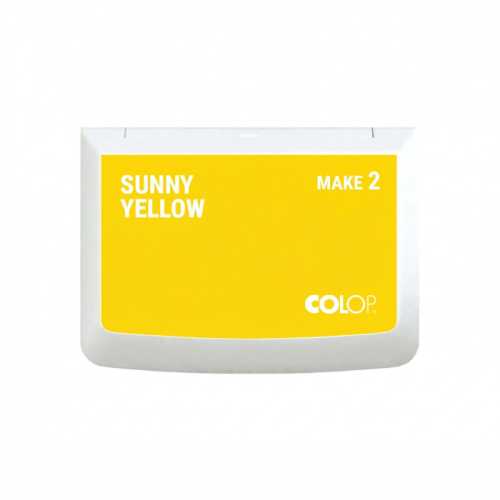Make 2 Water-Based Acid-Free Craft Ink Stamp Pad, 2.75 x 4.25 Inches, Sunny Yellow