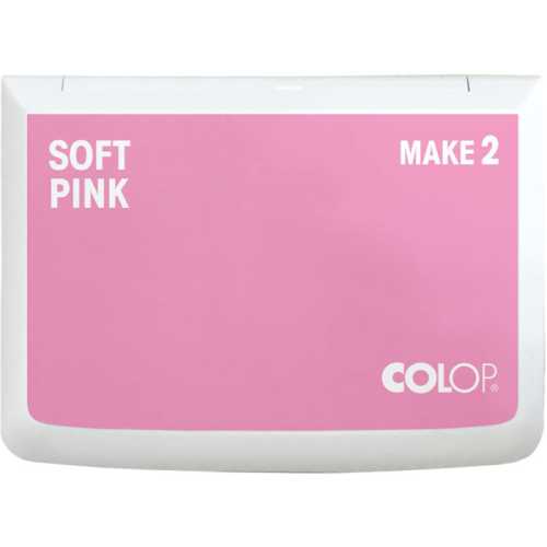 Make 2 Water-Based Acid-Free Craft Ink Stamp Pad, 2.75 x 4.25 Inches, Soft Pink