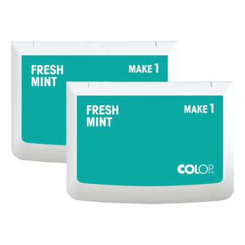 Make 1 Water-Based Acid-Free Craft Ink Stamp Pad, 3.5 x 2 Inches, Fresh Mint, 2 Pack