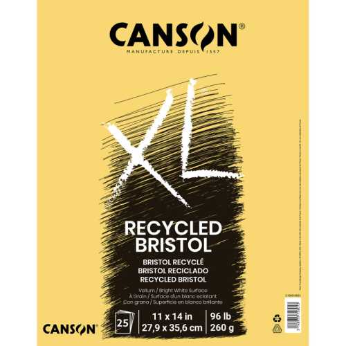 XL Series Recycled Bristol Pad, 25 Sheets, 11 x 14 in