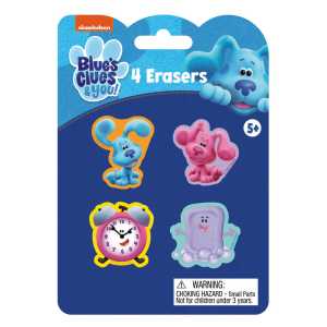Blue's Clues and You Shaped Erasers, 4 Count