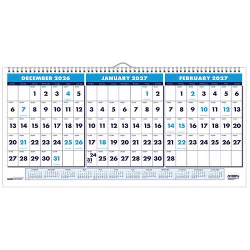 Recycled Wall Calendar, 17