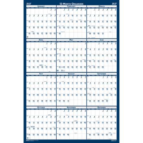 Recycled Yearly Wall Calendar, 32