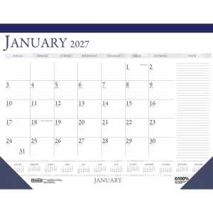 Recycled Monthly Desk Pad Calendar, 18.5" x 13"