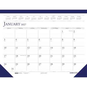 Recycled Monthly Desk Pad Calendar, 18.5" x 13"