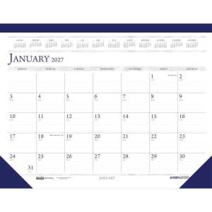 Recycled Monthly Desk Pad Calendar, 22" x 17"