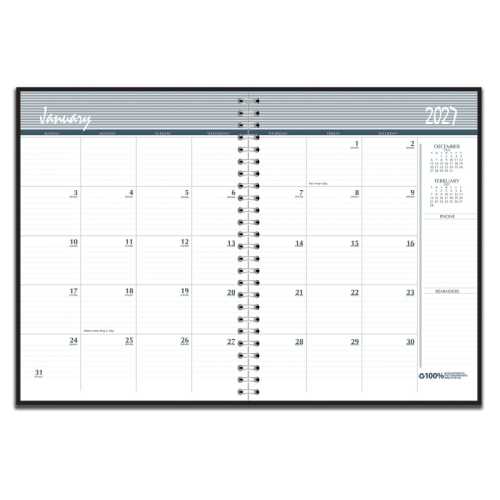 Recycled Monthly Planner, 8.75