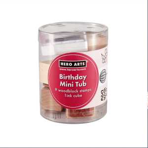 Birthday Mini Tub Woodblock Stamps