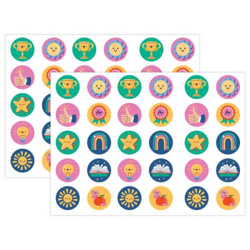 Bookworm Sticker Stamper Refill Pack, 100 Stickers, Set of 2