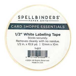 Writable Removable Labeling Tape, White, 1/2 Inch x 10 m