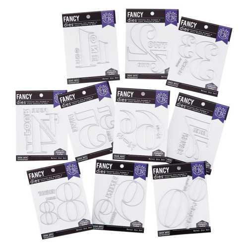 Count On It Number Steel Cutting Die Set, 2-Inch Serif Numbers and Symbols