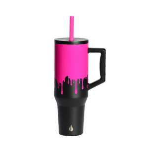 40oz Commuter Tumbler - Hot Pink Drip