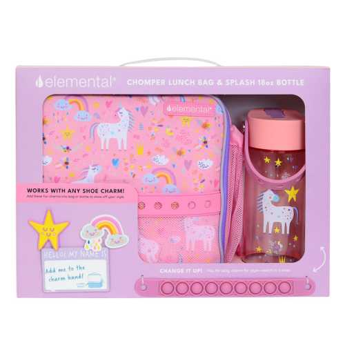 Kids Lunch Bag Combo Pack - Pink Unicorn