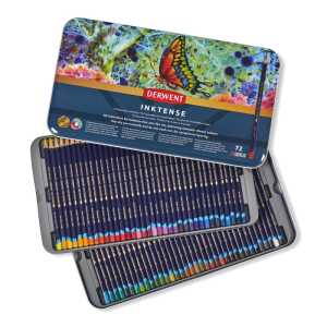 Inktense Water-Soluble Ink Pencils, 72-Count Two-Layer Tin