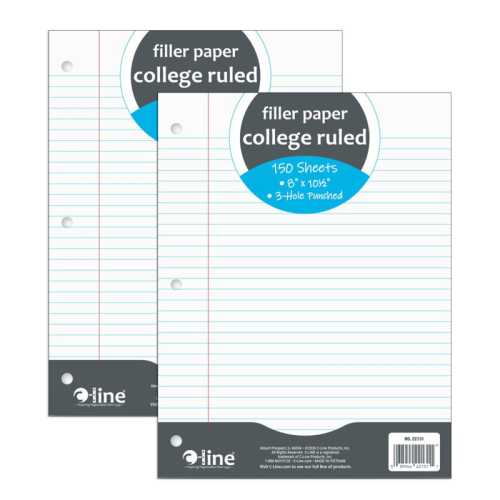College-Ruled Filler Paper, 150 Sheets, 2-Pack