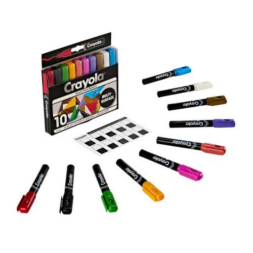 10-Count Brush Acrylic Paint Markers